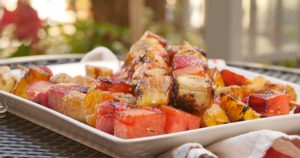 grilled fruit kebabs